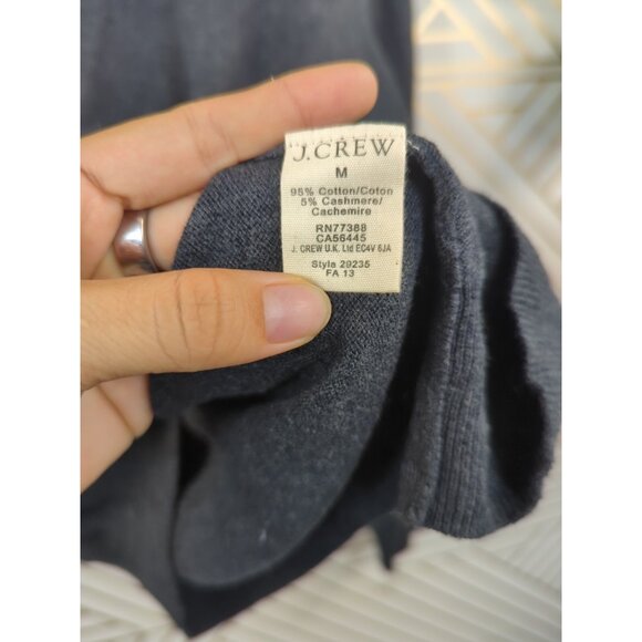 J. Crew Men's New York Cashmere Cotton V Neck Sweater Style#29235 Size Medium - Picture 5 of 6